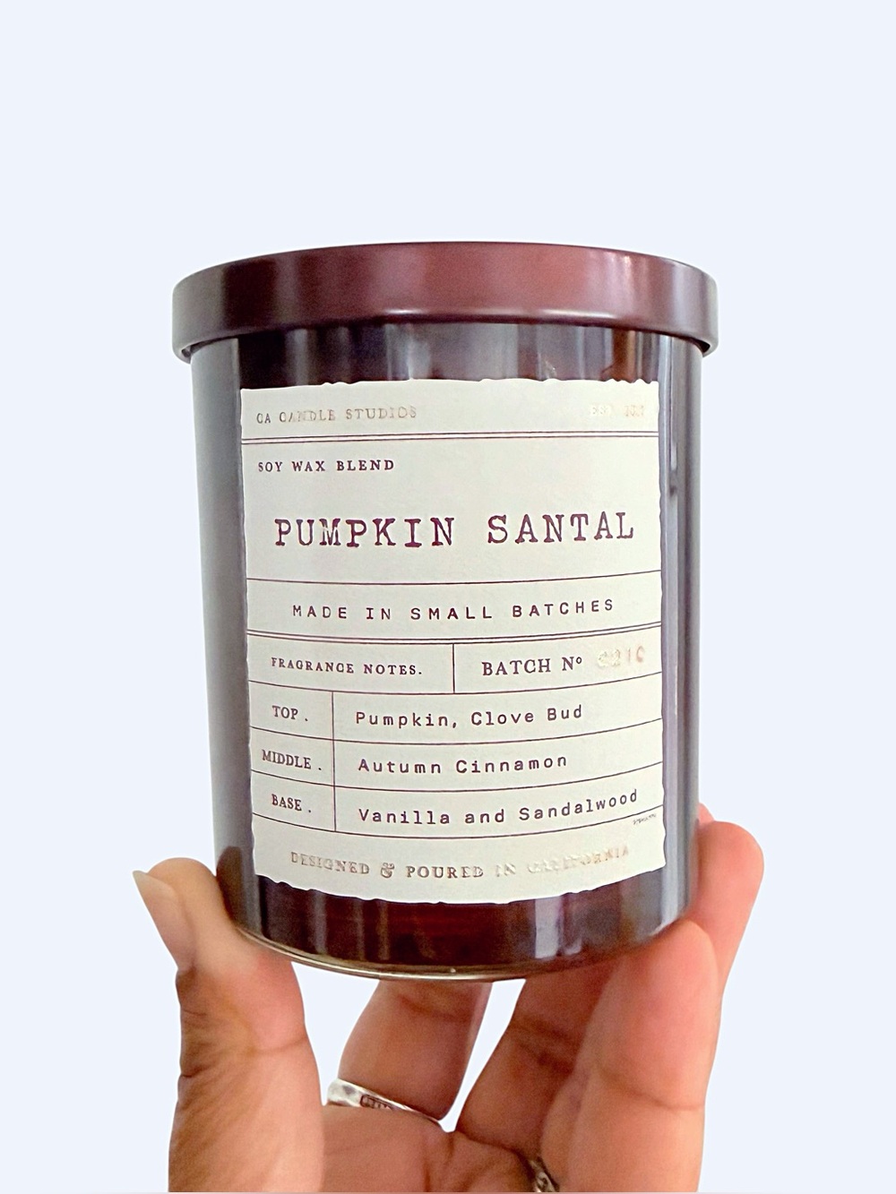 Leoben Company Pumpkin Santal Scented Candle - Brown